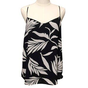 Ann Taylor LOFT Navy Blue Tropical Cami | Size M | Feminine Work or Vacation Top
